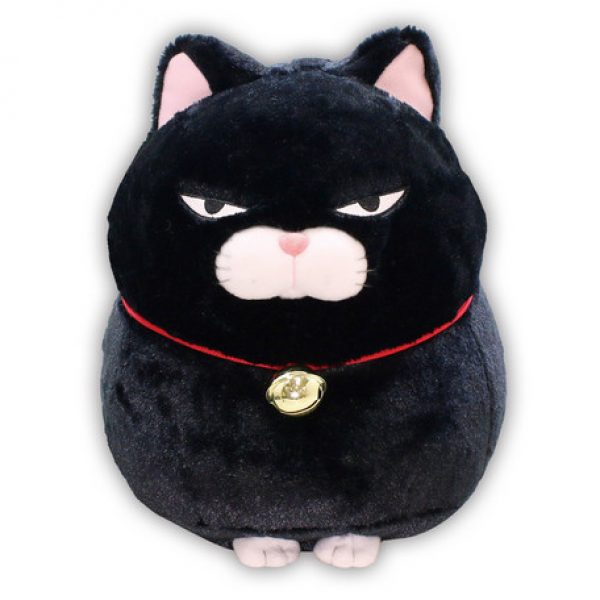 Hige Manjyu Kuromame Large Black Cat Plush