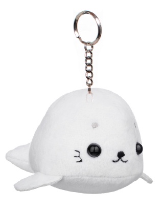 Mini White Seal Keychain 4IN